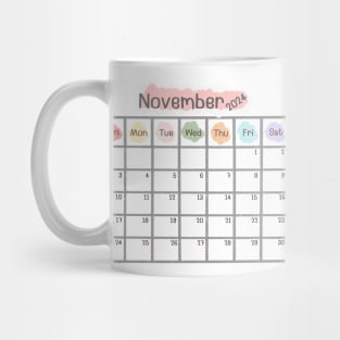 November 2024 Calendar Mug